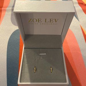 Never-worn Zoe Lev 14K yellow gold huggie earrings (in box)